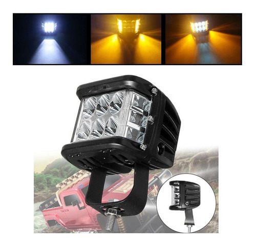 Foco Neblinero Led 36w Blanco Amarillo H4 Destello Auto Moto