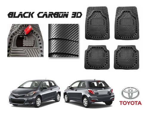 Tapetes Premium Black Carbon 3d Toyota Yaris Hb 2012 A 2017