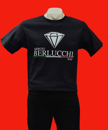 Playera Giorgio Berlucchi Cuello Redondo Color Negro Hombre