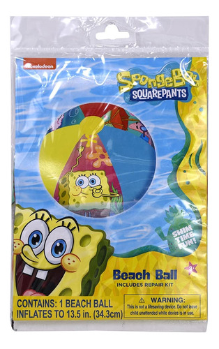 Pelota Inflable De Playa De Bob Esponja