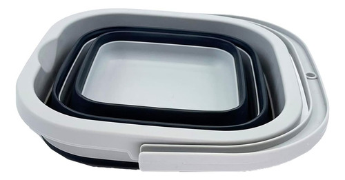 Cubo Rectangular Plegable De 5 Lt Para Camping Y Hogar