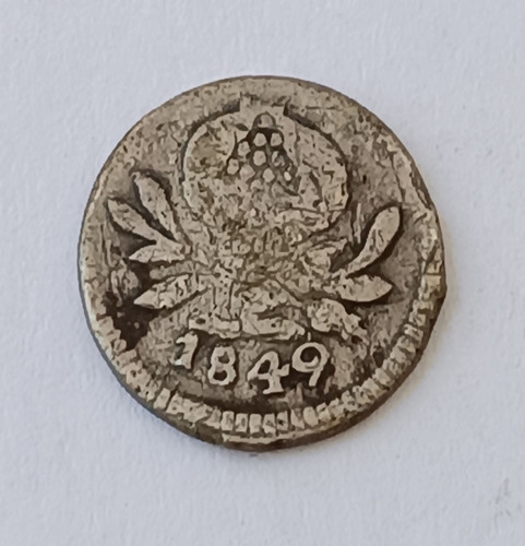Moneda Colombia 1/4 Real 1849 Popayán Nueva Granada