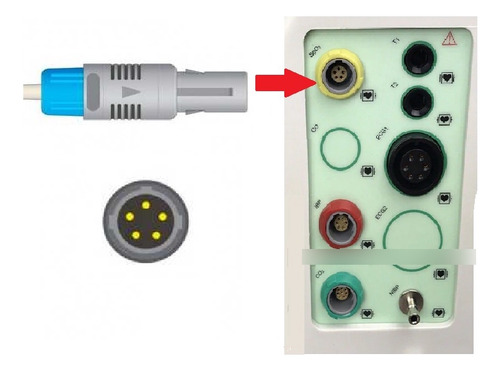 Sensor Spo2 Adulto De 5 Pines Compatible Con Contec