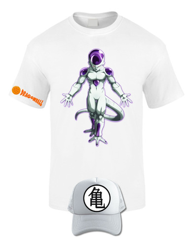 Camiseta Manga Corta Freezer Dragon Ball Z Obsequio Gorra 