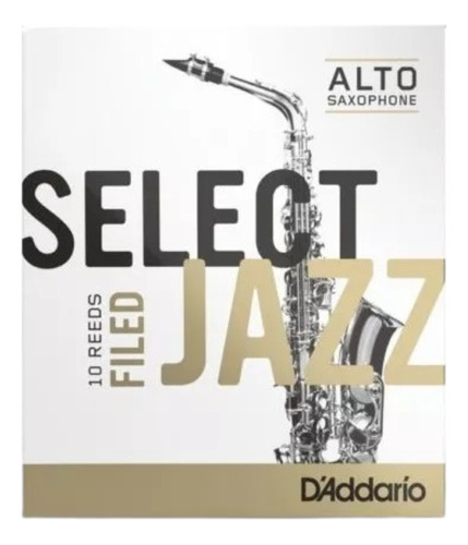 Palheta Sax Alto 2m D'addario Select Jazz Unf Rrs10asx2m 10p