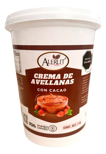 Crema De Avellanas Con Cacao | 1 Kg | Alerlit 