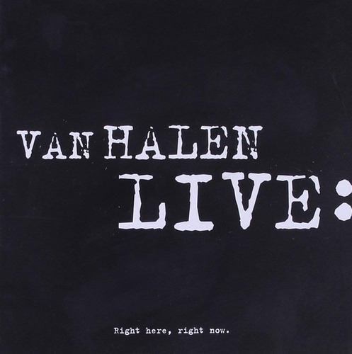 Van Halen  Live: Right Here, Right Now. Cd Eu Nuevo