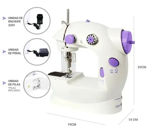 Máquina De Coser De Juguete Para Niños – Portátil Con Luces, Sonido Y Dos Velocidades (Incluye Pedal Y Aguja)