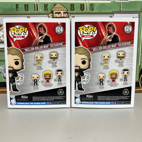 Funko Pop! Wwe Million Dollar Man Ted Dibiase 124 Chase Set