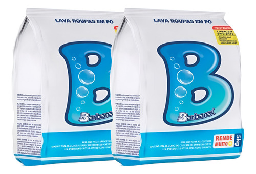 Kit 2 Sabão Lava Roupas Em Pó 5kg Barbarex