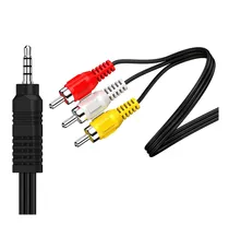 Comprar Cable 3 Rca A 1 Plus Auxiliar Audio Video Sup 2 Unidades