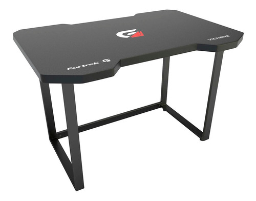 Mesa Gamer Vickers Fortrek G Vermelho Borda 27mm Até 150kg Cor Preto