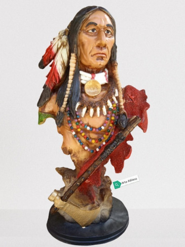 Indios. Busto De Apache 45cm