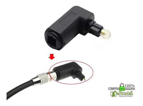 Adaptador Audio Optico Toslink 90 Grados Gira 360