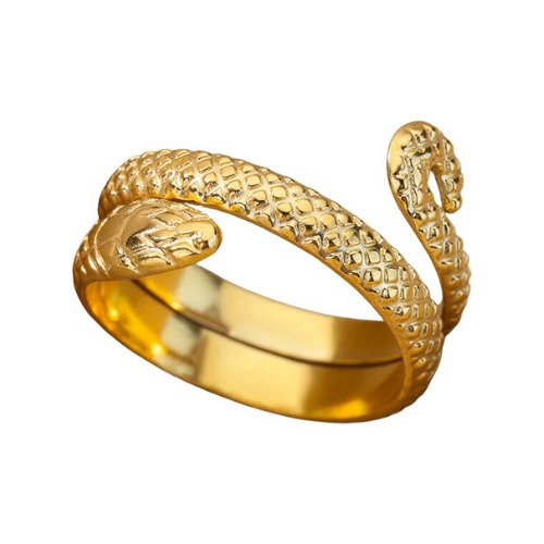 Anillo Mujer Acero Inoxidable Ajustable Anillo Serpiente