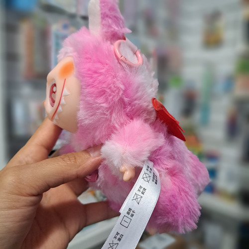 Labubu Peluche Llavero The Monsters Exclusivos Rosa Con Camara