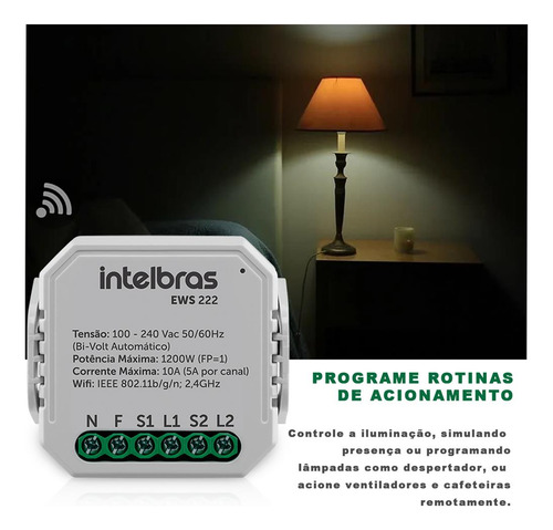 Módulo Interruptor Interno Smart 10a Android/ios Intelbras