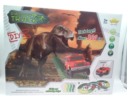 Imagen 1 de 2 de Divertida Pista De Coche Y Dinosaurios