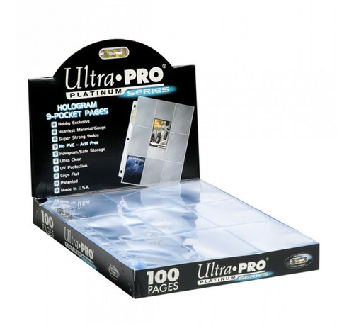 Caja Folios Carpeta Ultra Pro Platinum - X100 9 Bolisillos 