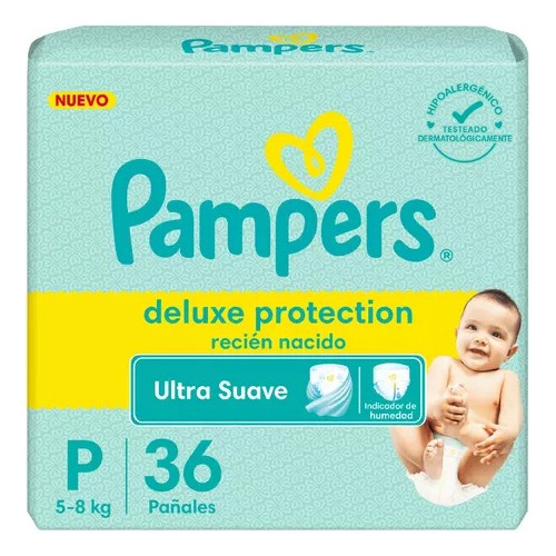 Pañales Pampers Deluxe Protection Talle Pequeño  P  X 36