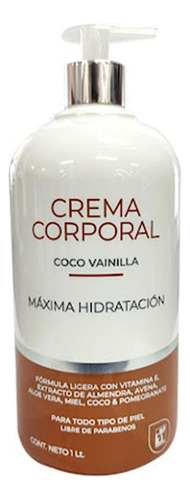 Crema Corporal Farmatodo Coco Vainilla X 1 Lt