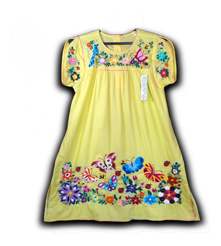 Vestido Para 12 Anos Estilo Frida Kahlo Bordado A Mão