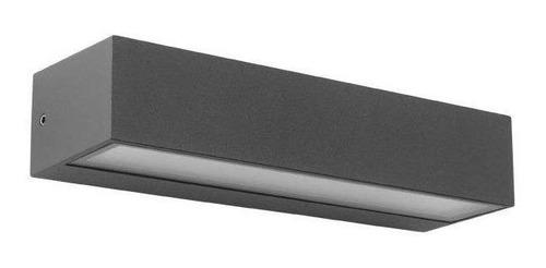 Aplique Byp Brick Bi Direccional Led 8w Luz Cálida Gris Ip65