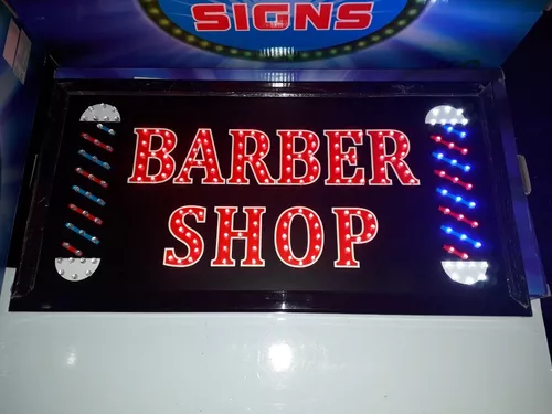 CARTEL LUMINOSO LED BARBER SHOP