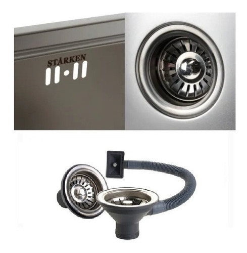 Bacha Pileta Cocina Acero Inox.encastrable T5642 Starken