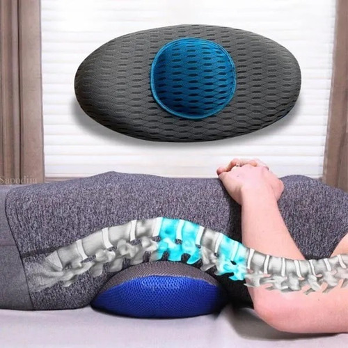 Almofada ergonômica de apoio lombar e para as costas alivia a dor cinzenta