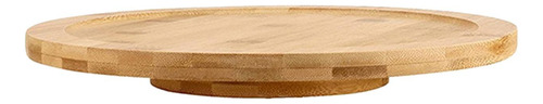 Plato Giratorio De Madera Para Presentación De Postres 25cm