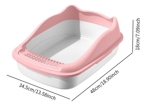 Caja De Arena Para Gatos Con Lados Altos, Suministros Para