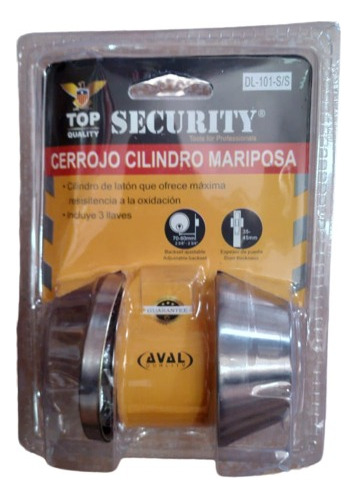Cerrojo Security Cilindro Mariposa