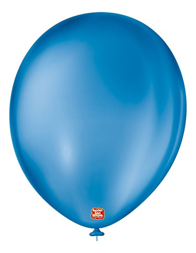 Bexiga Balão Azul Cobalto 11 Pol 28cm São Roque 50 Unidades Liso