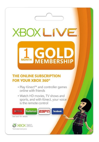 Tarjeta Xbox Live Gold - 1 Mes - Excelente Precio!!