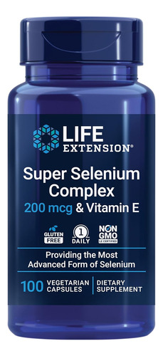 Selenio Selenium Complex 200 Mcg + Vitamina E 100 Capsulas