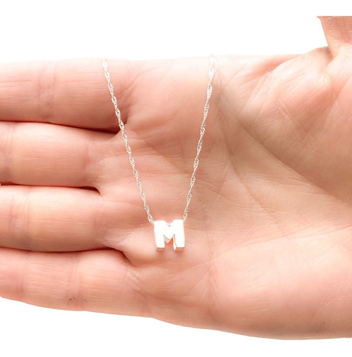 Cadena Con Dije De Letra Inicial Plata 925 (zd001)
