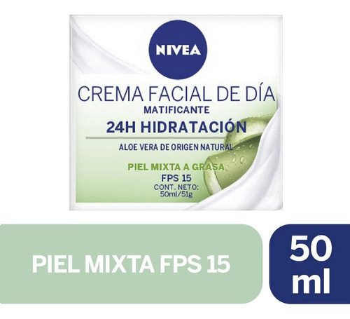 Nivea Crema Facial Hidratante Matizante Dia Spf15 50 Ml