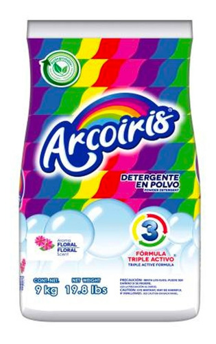 Detergente En Polvo Arcoiris De 9 Kg