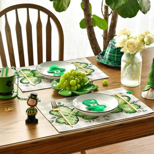 Juego De 6 Individuales Artoid Mode Shamrock St. Patrick's
