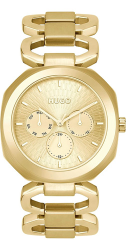 Hugo Intense Reloj Multifunción Para Mujer Con Caja De Acero