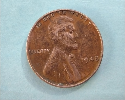 Moneda De Estados Unidos De Un Centavo Año 1948