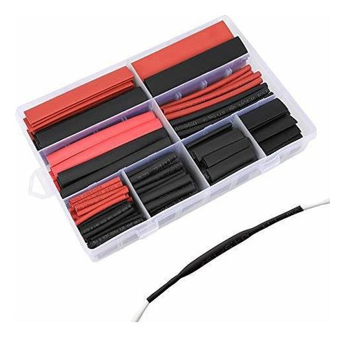 Kit De Tubos Termorretráctiles Koowin De 300 Piezas Con Relación 3:1, 5 Tamaños (diámetro): 1/8, 1/4, 3/16, 3/8, 1/2 Pulgada, De Envolturas De Cables Eléctricos, Kit De Tubos Termorretráctiles