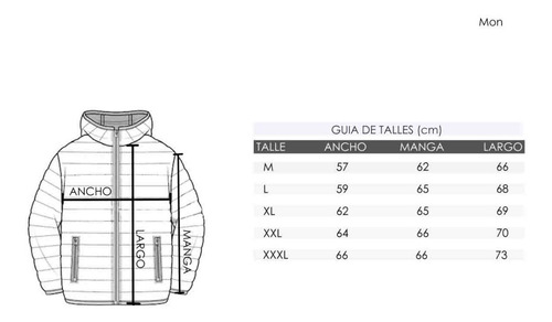 Campera Hombre Capucha Inflable Microfibra Alta Termicidad