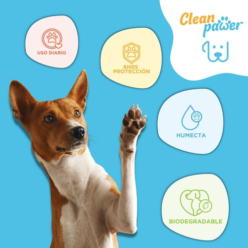 Imagen 5 de 7 de Desinfectante De Perros Sanitizante Patas/pelaje Clean Pawer