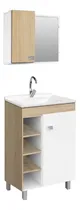 Comprar Mueble De Baño De Pie Con Botiquín Y Bacha Sophia Bacha Blanco Mueble Roble
