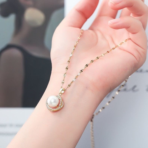 Elegante Collar De Perlas, Gargantilla De Moda Minimalista