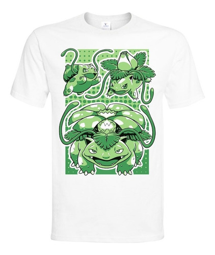 Polera Pokemon  Bulbasaur Evoluciones Mod7