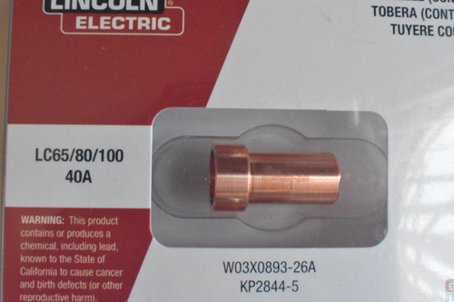 Tobera (nozzle) Lc65/80/100 40 A Plasma Kp2844-5
