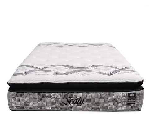 Colchón Sealy Cassat Para Cama King Size Color Gris